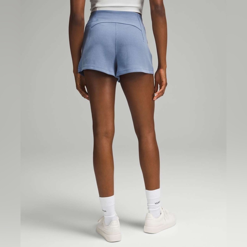 ๐๐ Lululemon Ribbed Softstreme High Rise Short 2โ - Oasis Blue - Picture 3 of 8